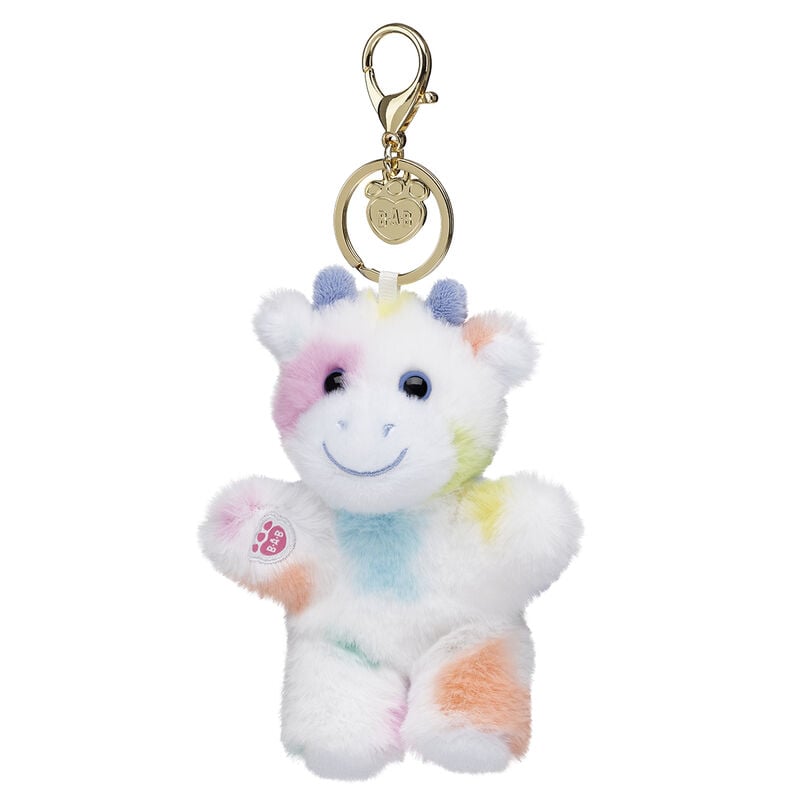 Colorful Splatter Cow Plush Bag Charm plush by Build-A-Bear