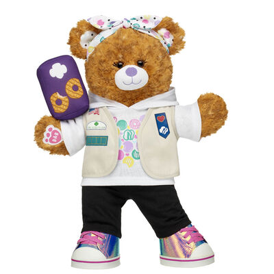 Girl Scout Coconut Caramel Cookie Teddy Bear Cadette/Senior/Ambassador Gift Set