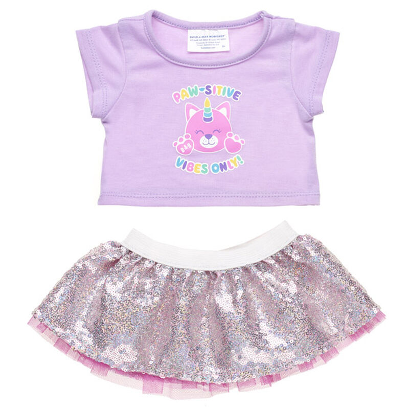 Paw-sitive Vibes Only Skirt Set