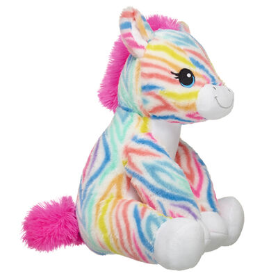 Rainbow Stripes Zebra Stuffed Animal
