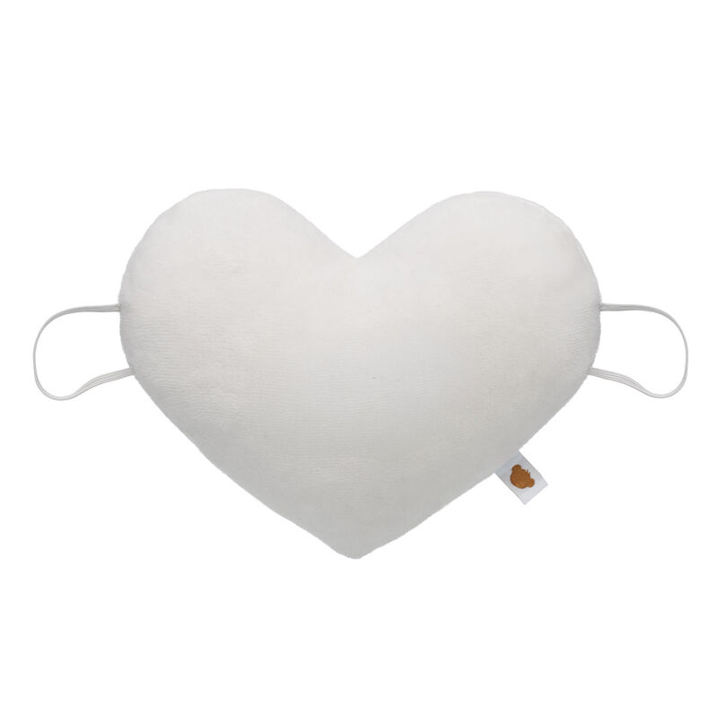 Online Exclusive Embroidered Gifting White Heart Wristie plush by Build-A-Bear