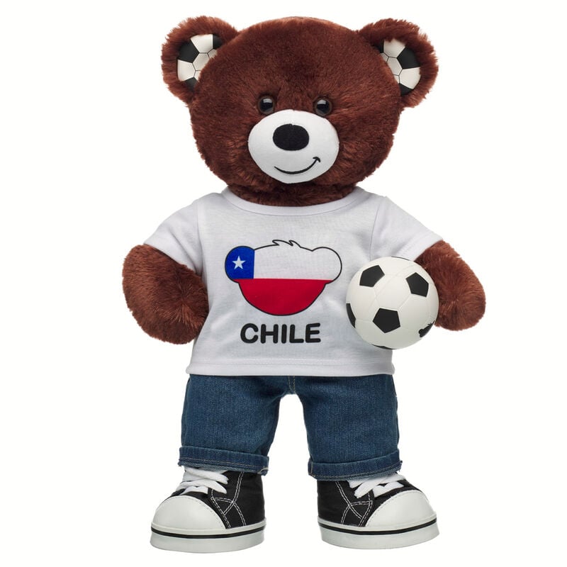 Let's Goal Bear Chile Gift Set plush by Build-A-Bear
