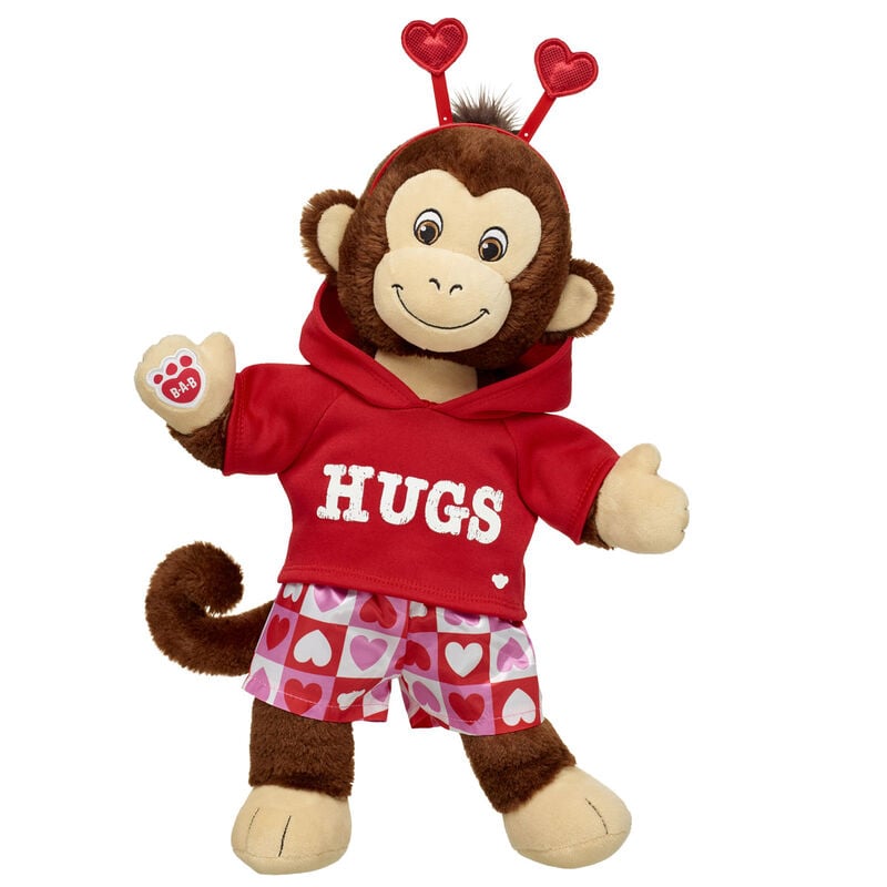 Smiley Monkey Stuffed Animal Heart Boxers Gift Set - Build-A-Bear Workshop®