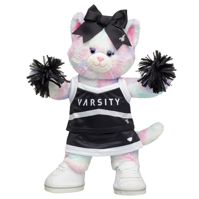 Online Exclusive Pastel Swirl Kitty Stuffed Animal Varsity Spirit Black Cheer Uniform Gift Set - Build-A-Bear Workshop®