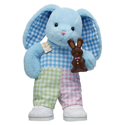 Blue Gingham Pawlette&trade; Bunny Plush Easter Bunny Gift Set