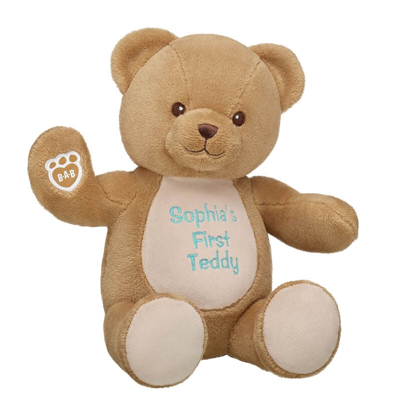 Online Exclusive Embroidered Baby Brown Teddy Bear - Build-A-Bear Workshop&reg;