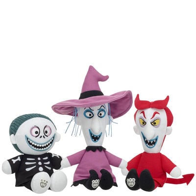 Disney Tim Burton's The Nightmare Before Christmas Lock, Shock, and Barrel Pre-Stuffed Plush Set
