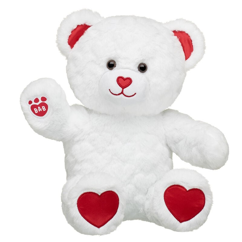 Online Exclusive Embossed Hearts Teddy Bear - Build-A-Bear Workshop&reg;