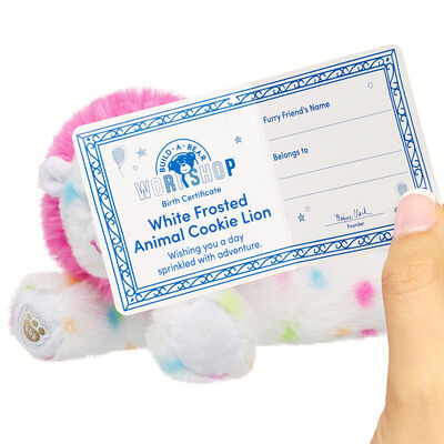 Build-A-Bear Mini Beans&reg; White Frosted Animal Cookie Lion - Limited Edition!