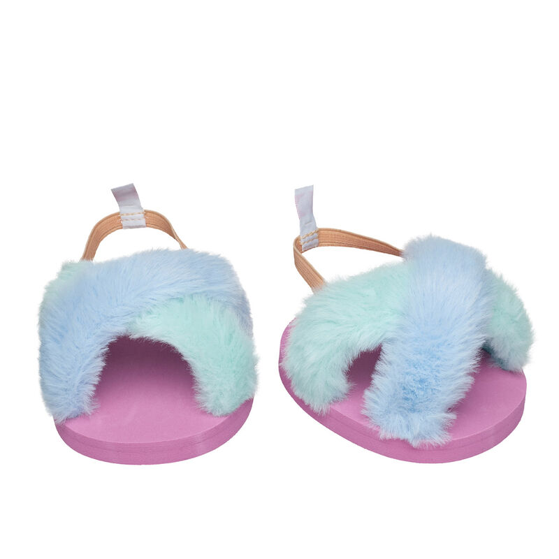 Fuzzy Pastel Slippers by Build-A-Bear