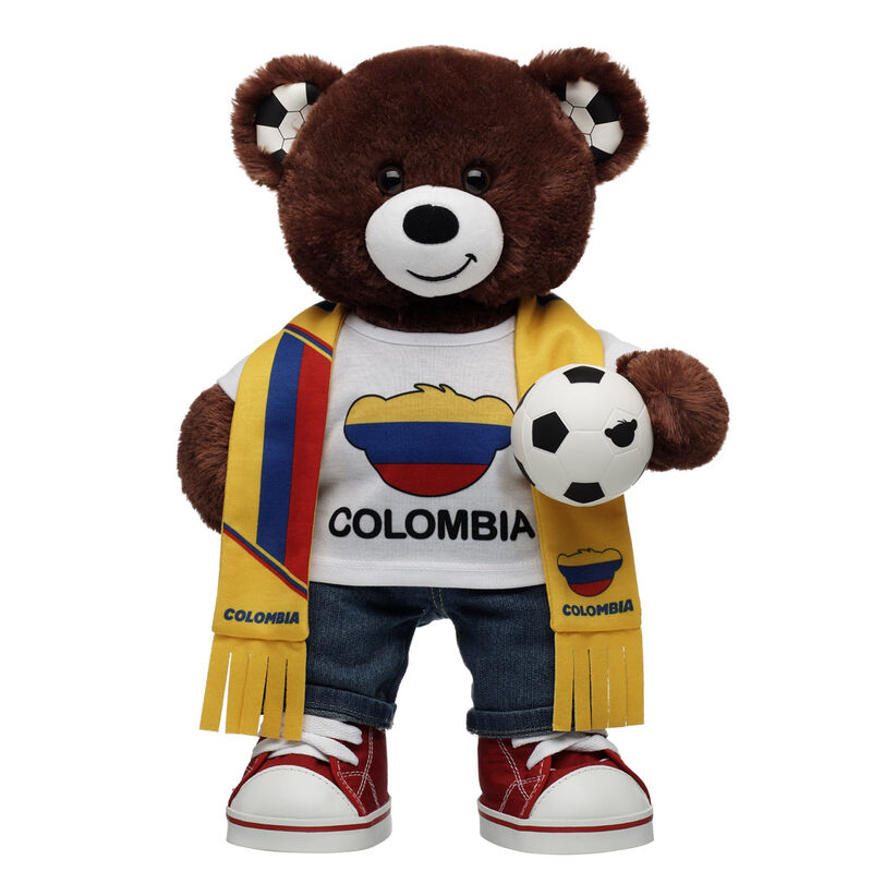 Let's Goal Bear Colombia Gift Set plush by Build-A-Bear