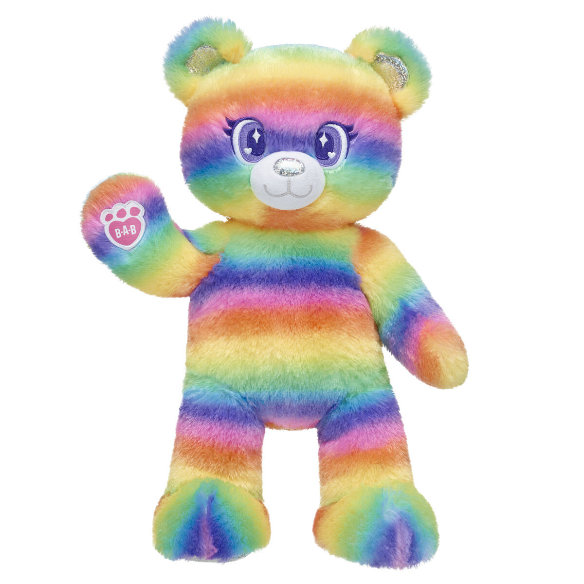 Rainbow Stripes Teddy Bear