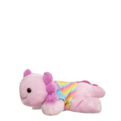 Build-A-Bear Mini Beans&reg; Pink Axolotl Stuffed Animal Rainbow Heart Gift Set