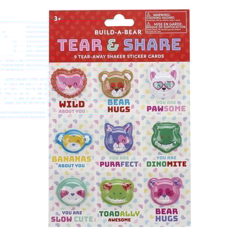 Valentine's Day Tear & Share Sticker Set (9 Stickers)