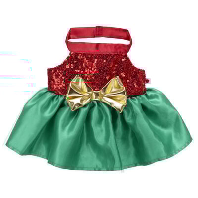 Red and Green Sequin Dress