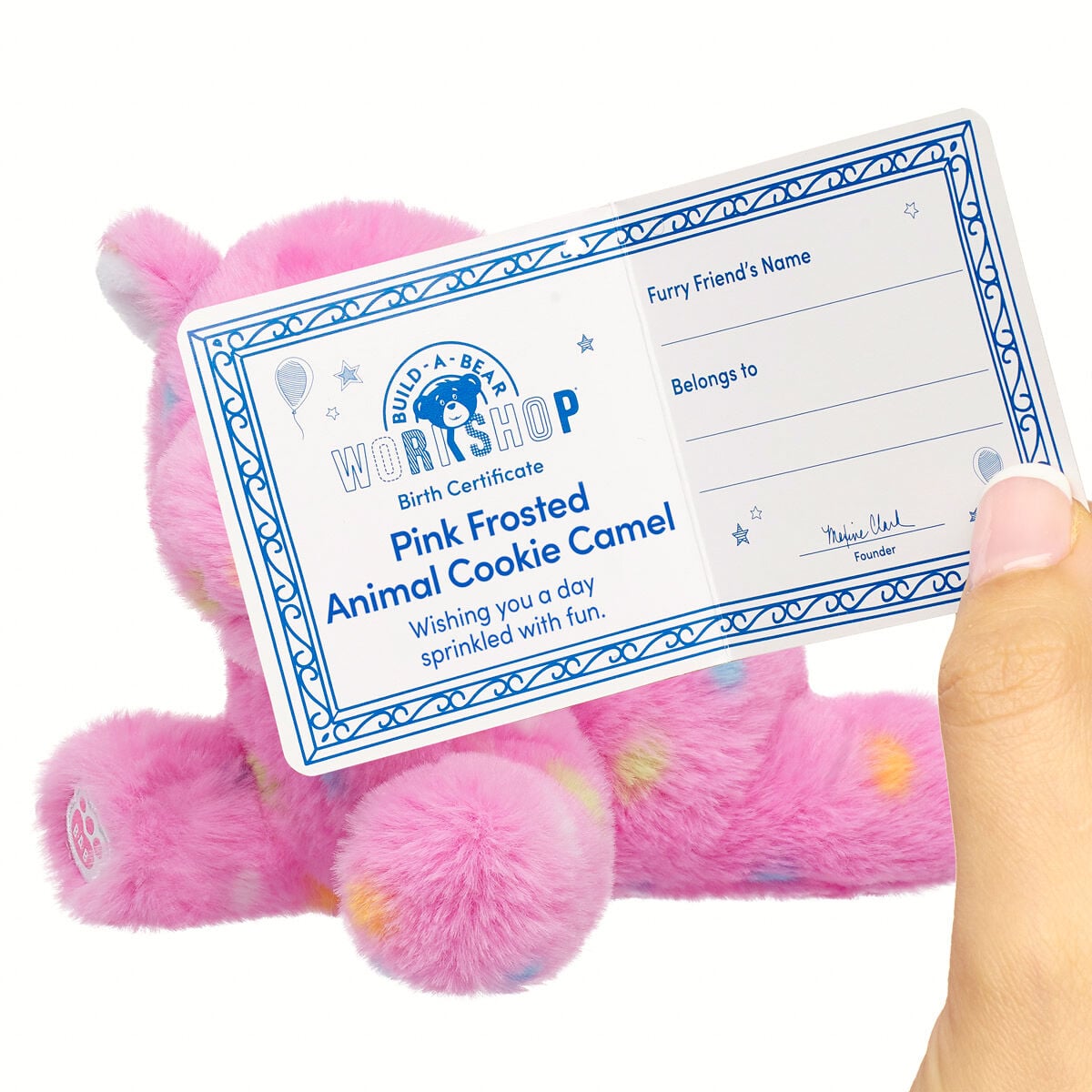 Build-A-Bear Mini Beans® Pink Frosted Animal Cookie Camel Stuffed Animal