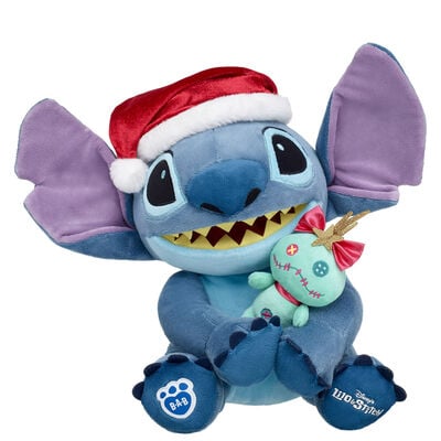 Disney Stitch Holiday Scrump Gift Set with Santa Hat