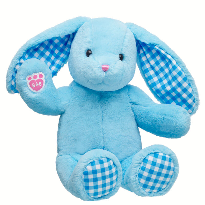 Blue Gingham Pawlette Bunny Plush plush by Build-A-Bear