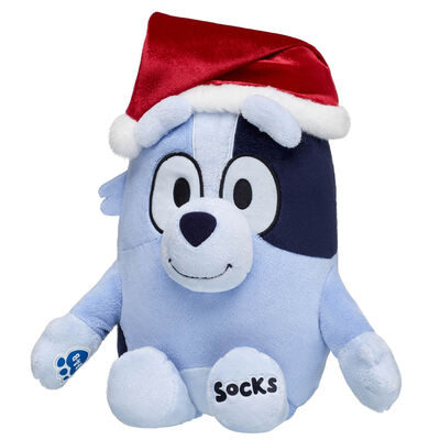 Socks Plush Puppy with Santa Hat