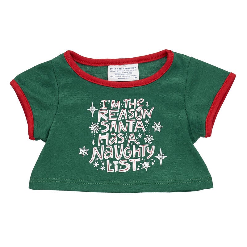 "Glisten and the Merry Mission" Naughty List T-Shirt - Build-A-Bear Workshop®