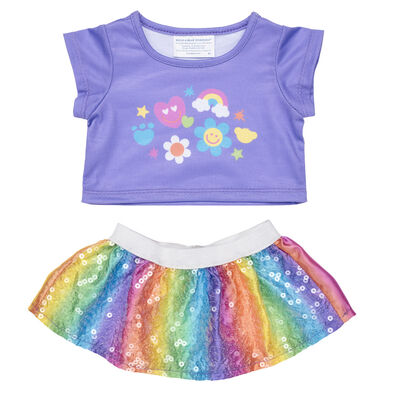 Rainbow Smiles Skirt Outfit