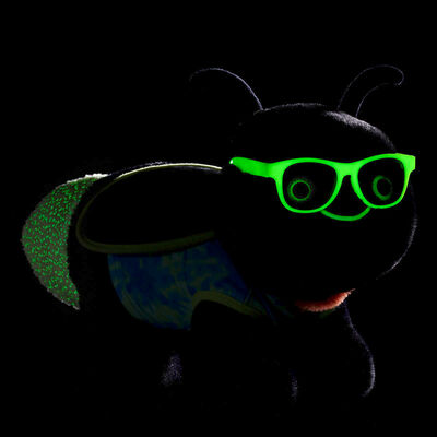 Lightning Bug Stuffed Animal Glow in the Dark Gift Set with Sunglasses