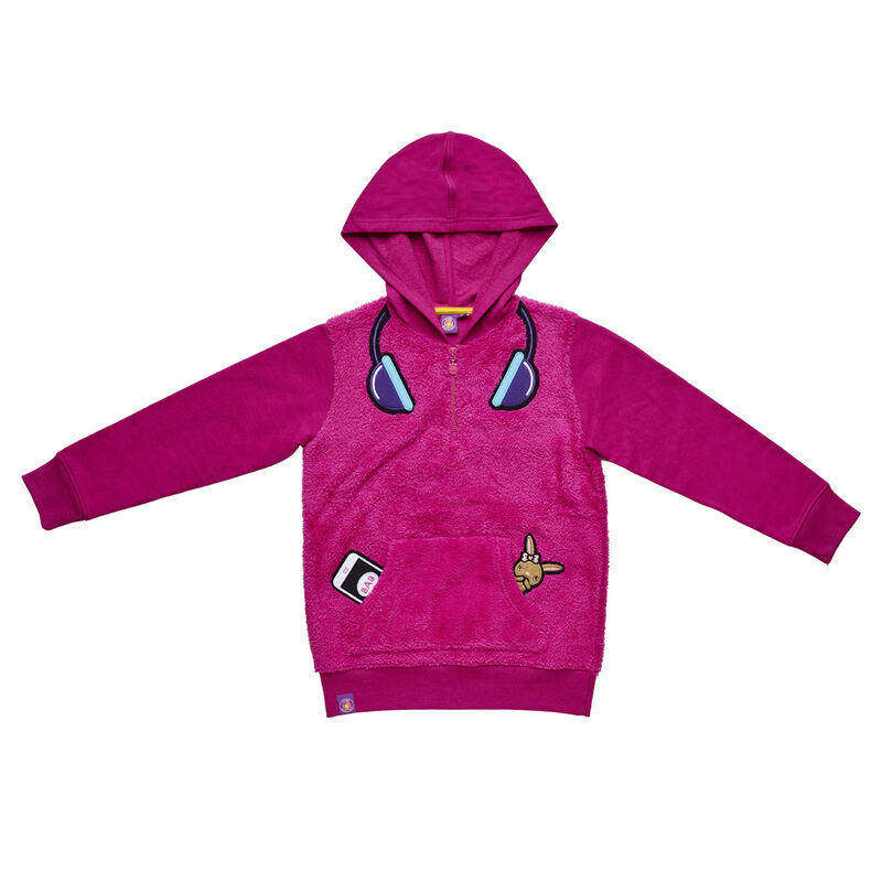 Kabu™ Pink Half Zip Sherpa Hoodie