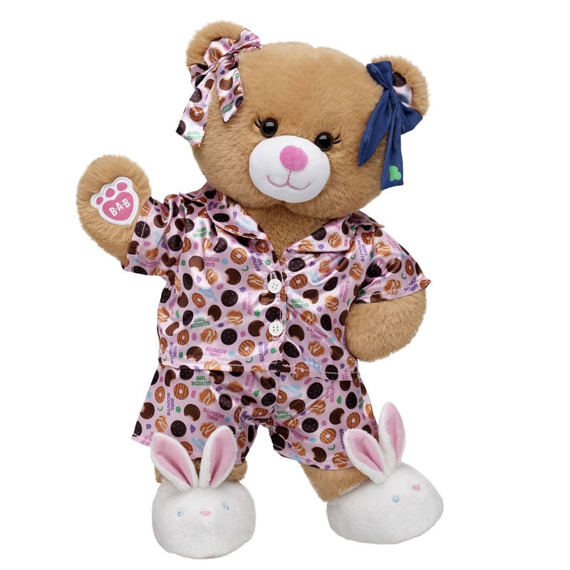 Girl Scout Cookie Teddy Bear Pajama Gift Set with Bows by Build-A-Bear