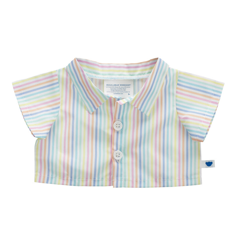 Spring Stripes Button Down Shirt - Build-A-Bear Workshop®