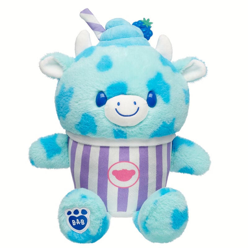 Blue Raspberry Cow Slushie Plushie by Build-A-Bear