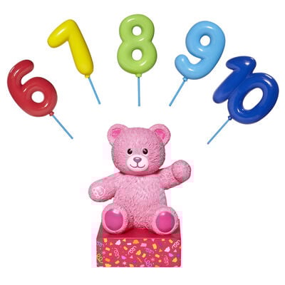 Build-A-Bear® Pink Bear Base with CeleBEARate Balloon Inserts (6-10)