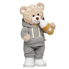 Happy Hugs Teddy Bear Grey Sweats and Drink Wristie Gift Set - Build-A-Bear Workshop®