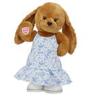 Online Exclusive Barkleigh&trade; Dog Stuffed Animal Blue Floral Dress Gift Set - Build-A-Bear Workshop&reg;