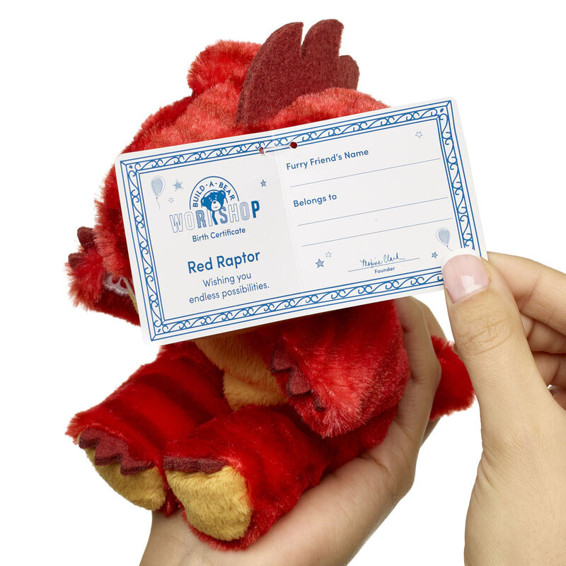 Mini Beans Red Raptor Plush - Build-A-Bear Workshop&reg;
