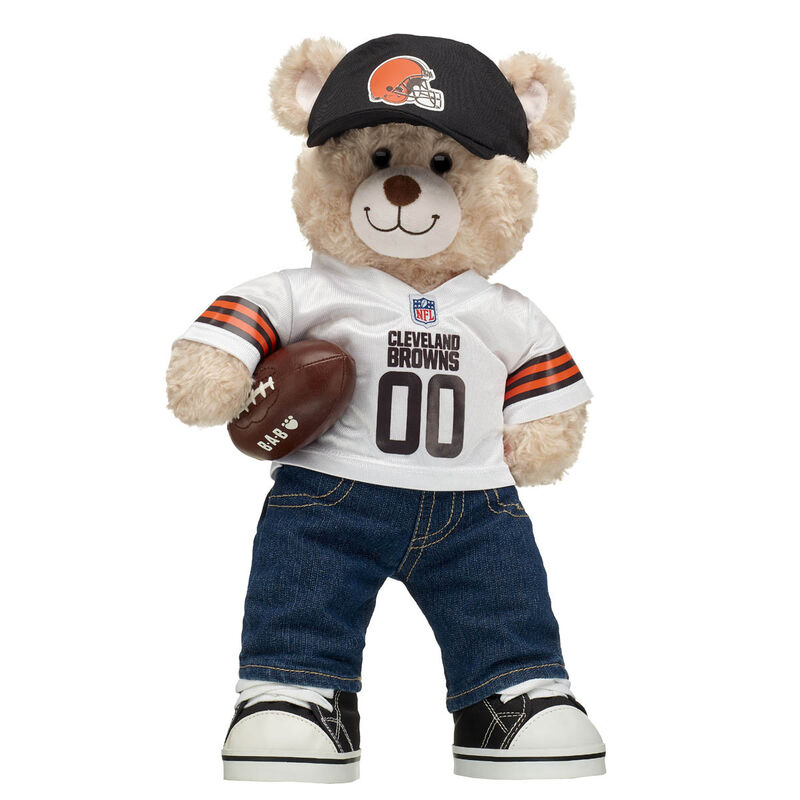 Happy Hugs Teddy Bear Cleveland Browns™ Gift Set with Football | Build-A-Bear®