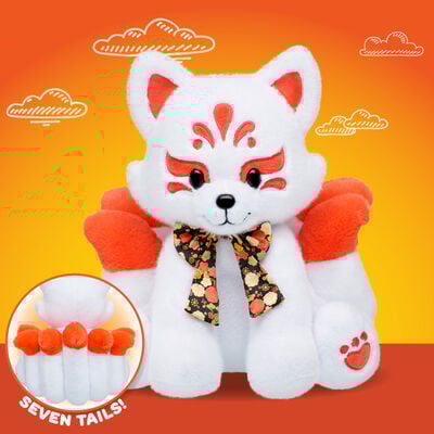 Kitsune Fox Stuffed Animal with Gifting Bow