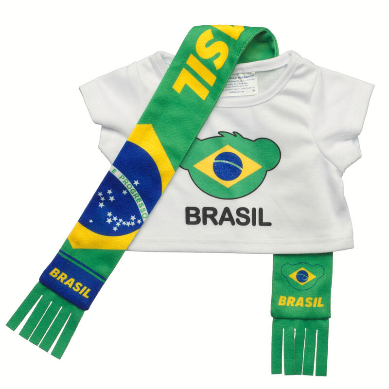 Brazil Scarf and T-Shirt Set by Build-A-Bear