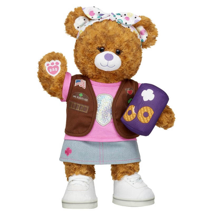 Girl Scout Coconut Caramel Cookie Teddy Bear Brownie Gift Set with Cookie Box - Build-A-Bear Workshop®