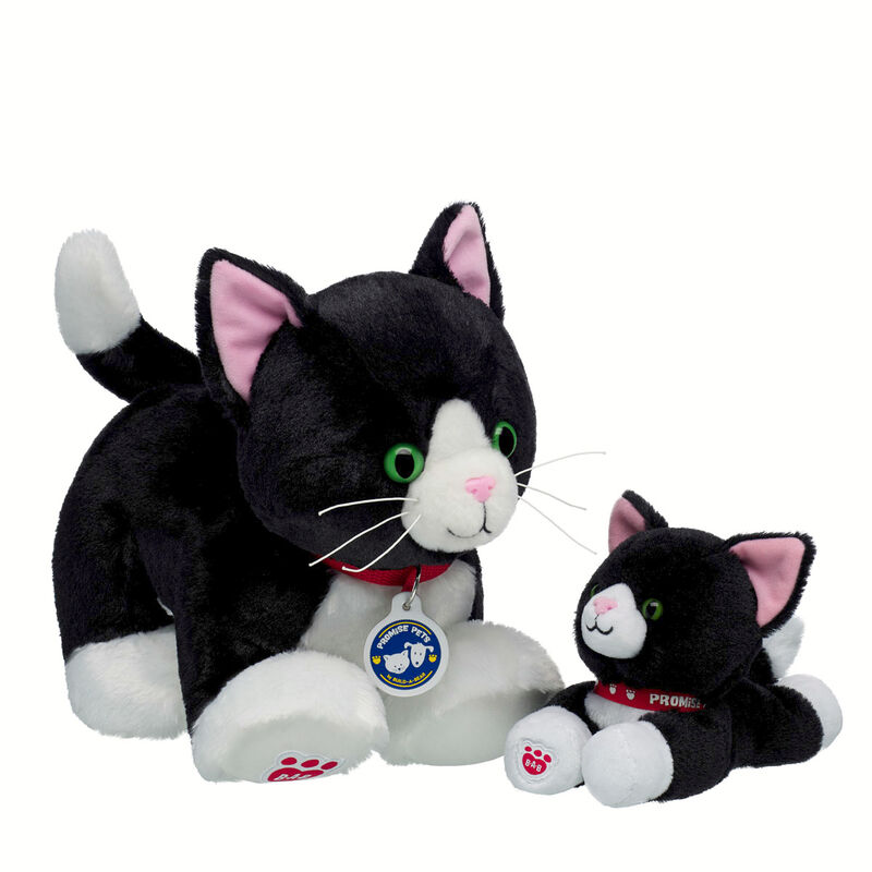 Promise Pets Tuxedo Cat Stuffed Animal with Mini Beans Plush by Build-A-Bear