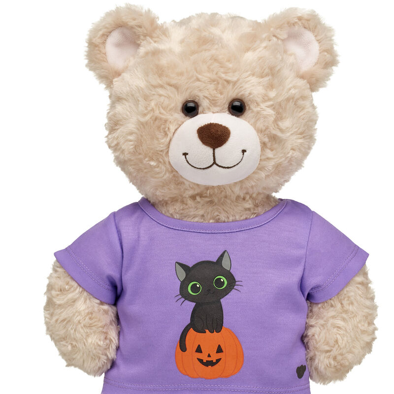 Glow-in-the-Dark Black Cat Pumpkin T-Shirt for Stuffed Animals - Build-A-Bear Workshop®