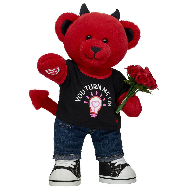 Online Exclusive Devilishly Cute Teddy Bear "You Turn Me On" Gift Set  - Build-A-Bear Workshop®