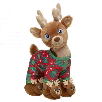 Glisten and the Merry Mission Santa's Reindeer Plush with Red Sleeper & Slippers