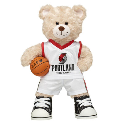 Happy Hugs Teddy Bear Portland Trail Blazers Basketball Gift Set