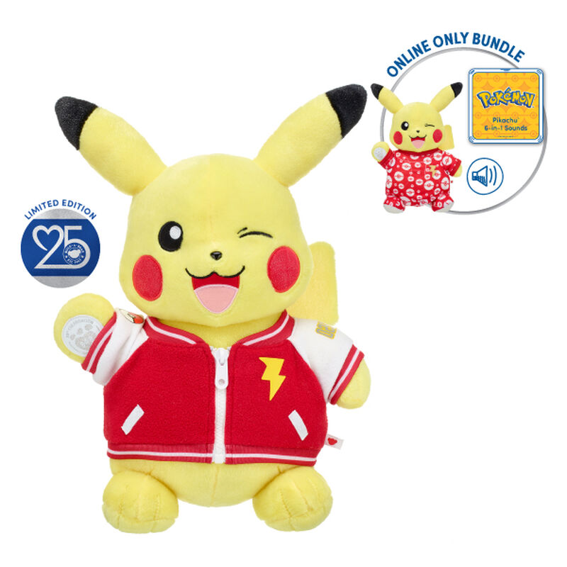 Online Exclusive Build-A-Bear 25th Celebration Pikachu Bundle