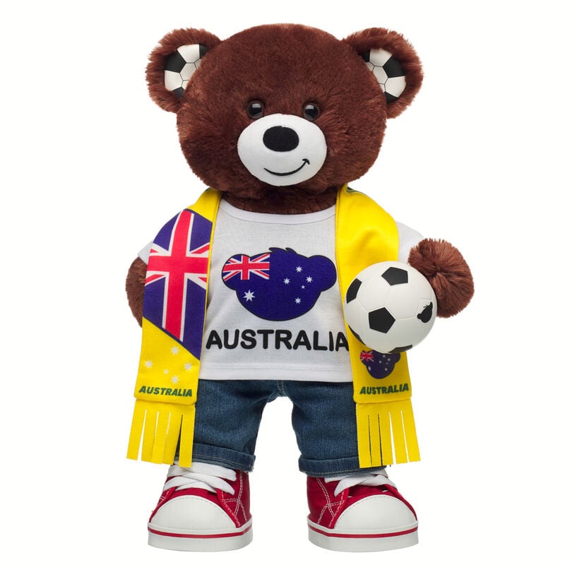 Let's Goal Bear Australia Gift Set plush by Build-A-Bear