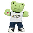 Spring Green Frog Stuffed Animal "Hug Me for Luck" St. Patrick's Day Gift Set