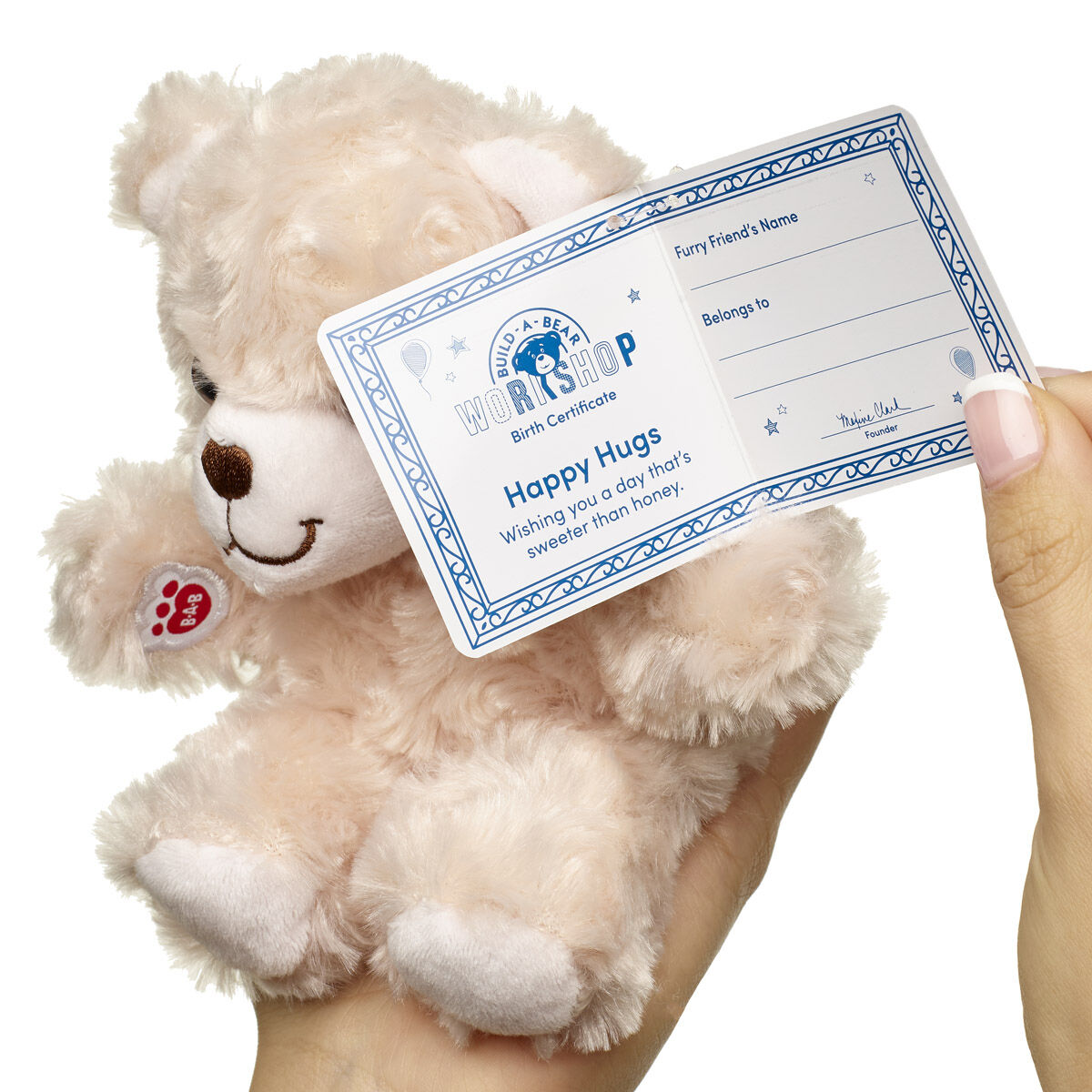 Build-A-Bear Mini Beans Happy Hugs Teddy Bear