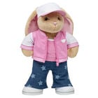 Pawlette™ Bunny Plush Pink Cami Gift Set with Varsity Jacket