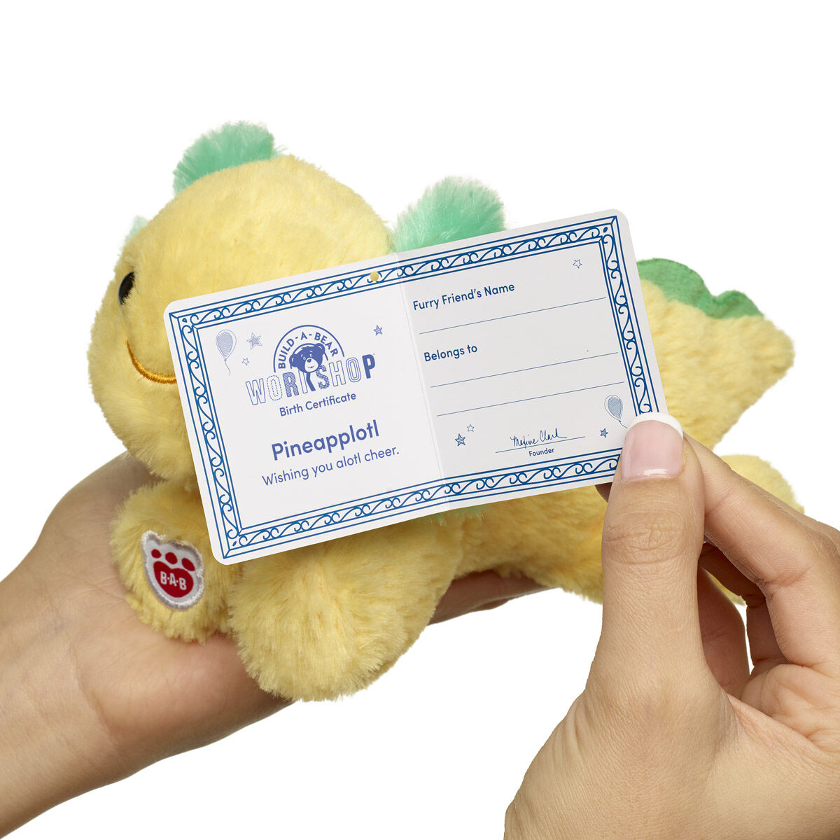 Build-A-Bear Mini Beans® Pineapple Axolotl Stuffed Animal