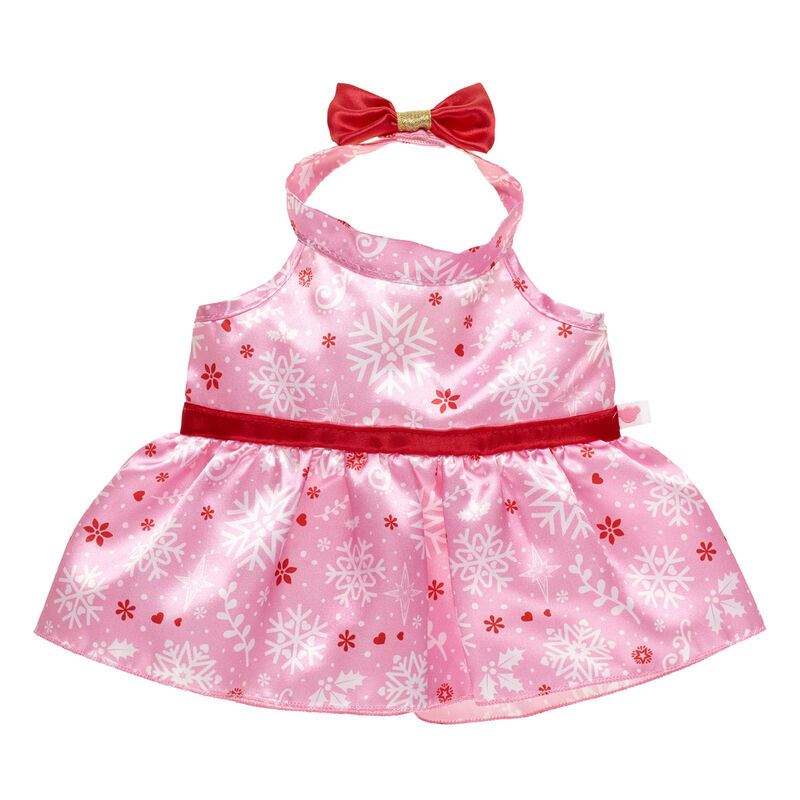 Red and Pink Snowflake Dress for Stuffed Animals - Build-A-Bear Workshop&reg;